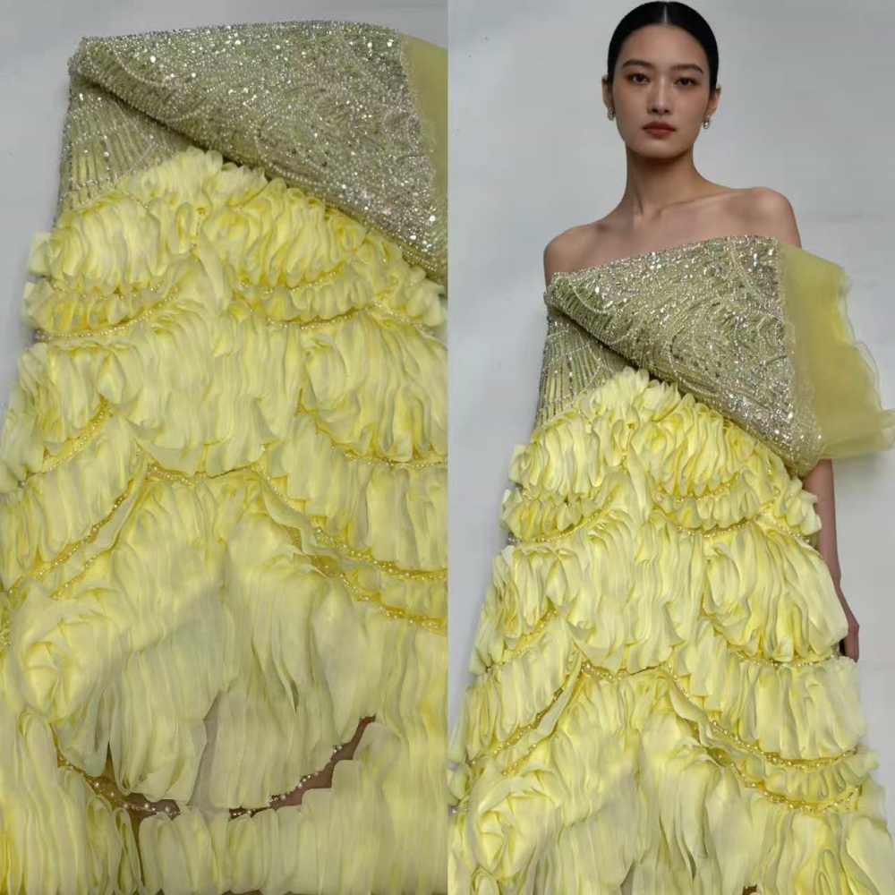 Glitter Tablecloth - Роскошная африканская кружевная ткань с пайетками,