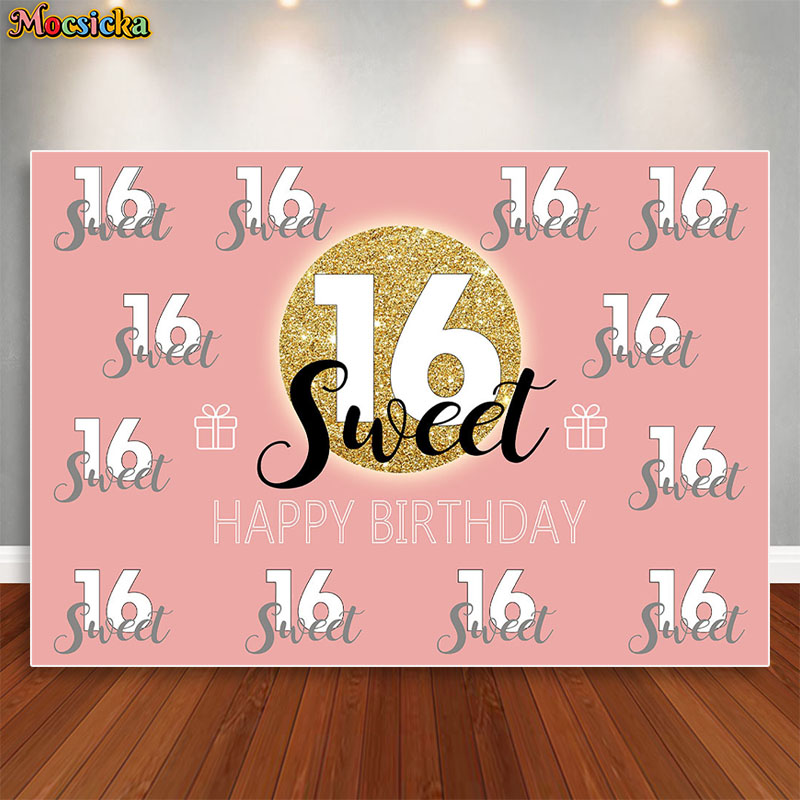 Mocsicka Sweet 16, фон для дня – обзор и цена Dessert Table Backdrop